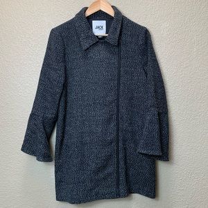 Jack BB Dakota Women's Stay Phresh Tweed Bell Sleeve Coat Size Small